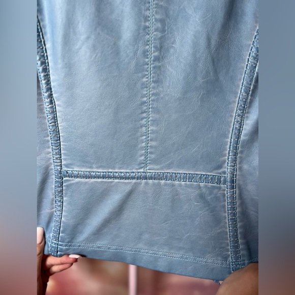 NEW Point Zero baby blue leather imitation jacket - Picture 9 of 10